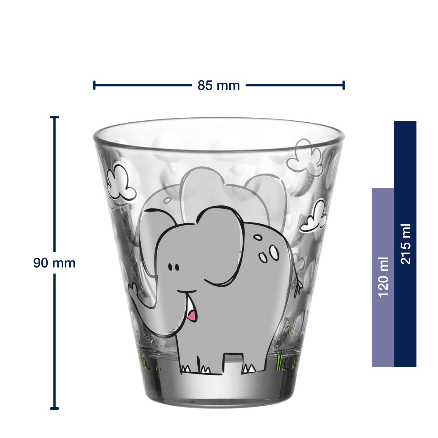leonardo-bambini-optic-verre-enfant-l-phant-215ml-lot-6 image 2