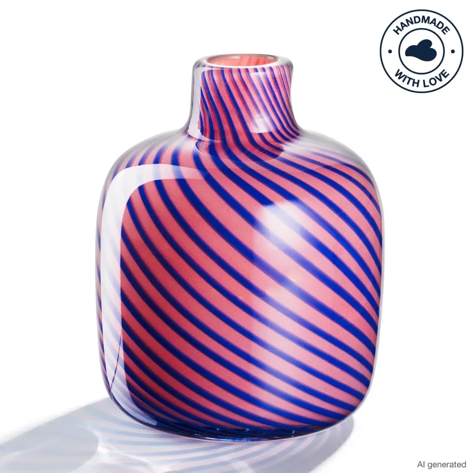 leonardo-filo-colori-vase-rose-16-cm-verre-fait-main image 1