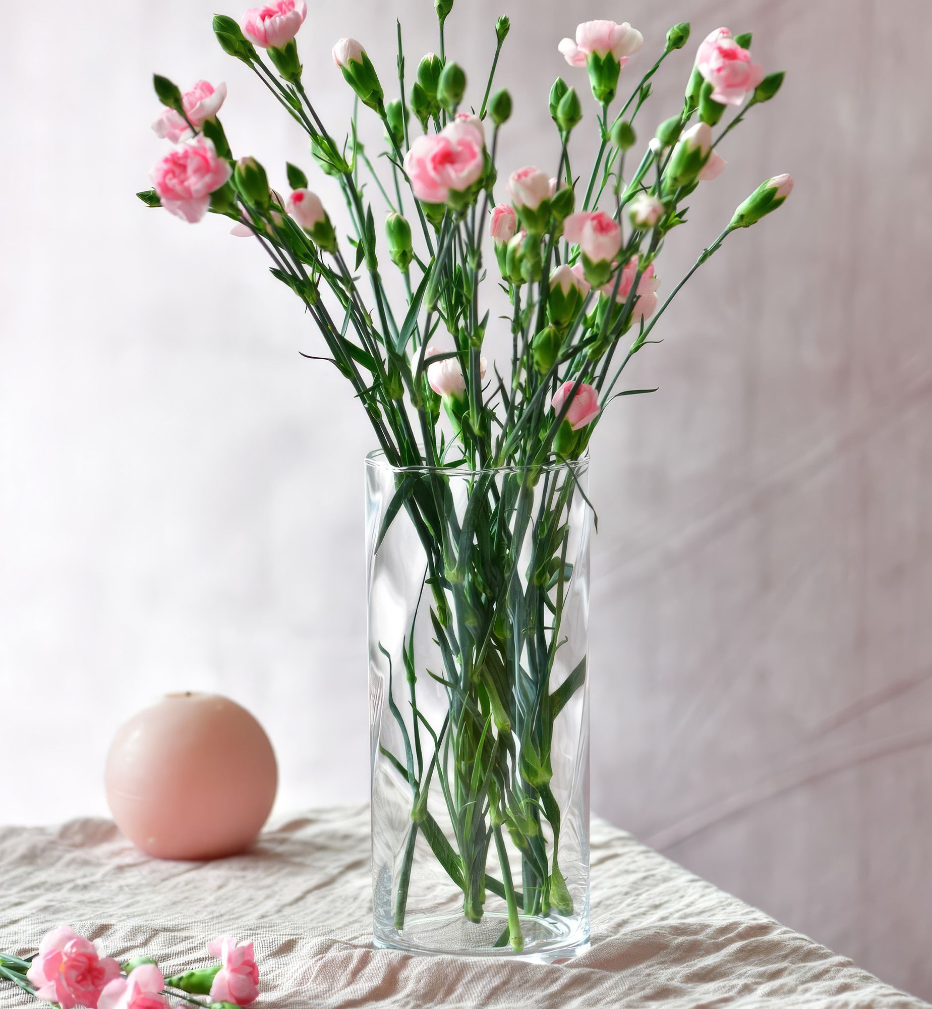 krosno-home-25-cm-vase-fleurs-en-verre-stri image 2