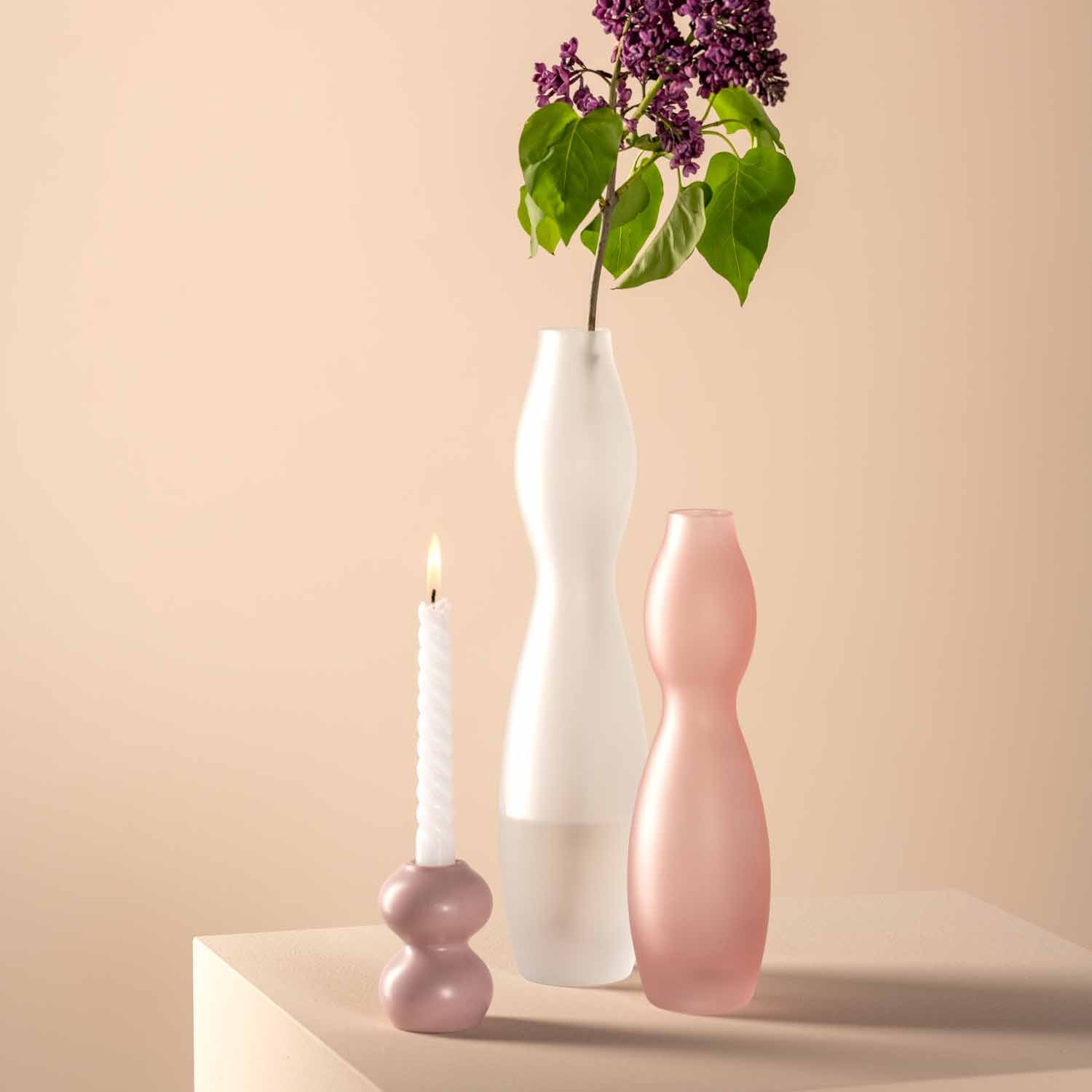 leonardo-vivace-vase-25-cm-rose-satin-en-verre image 5