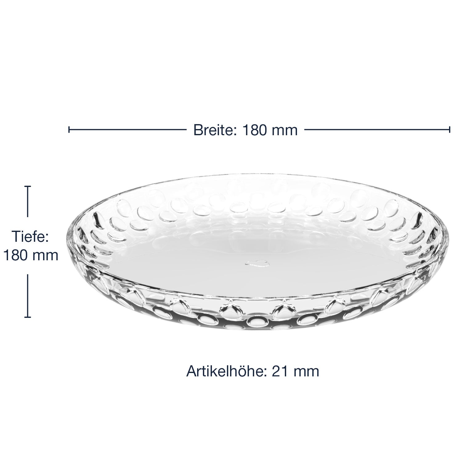 leonardo-cucina-optic-assiette-dessert-verre-18-cm-lot-6 image 2