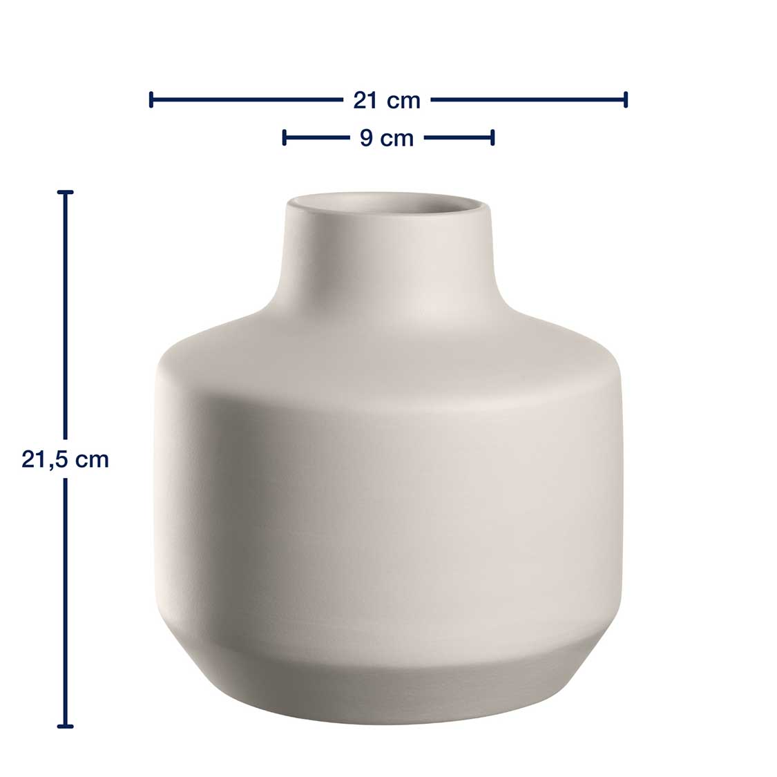 leonardo-milano-vase-c-ramique-22-cm-cr-me image 3
