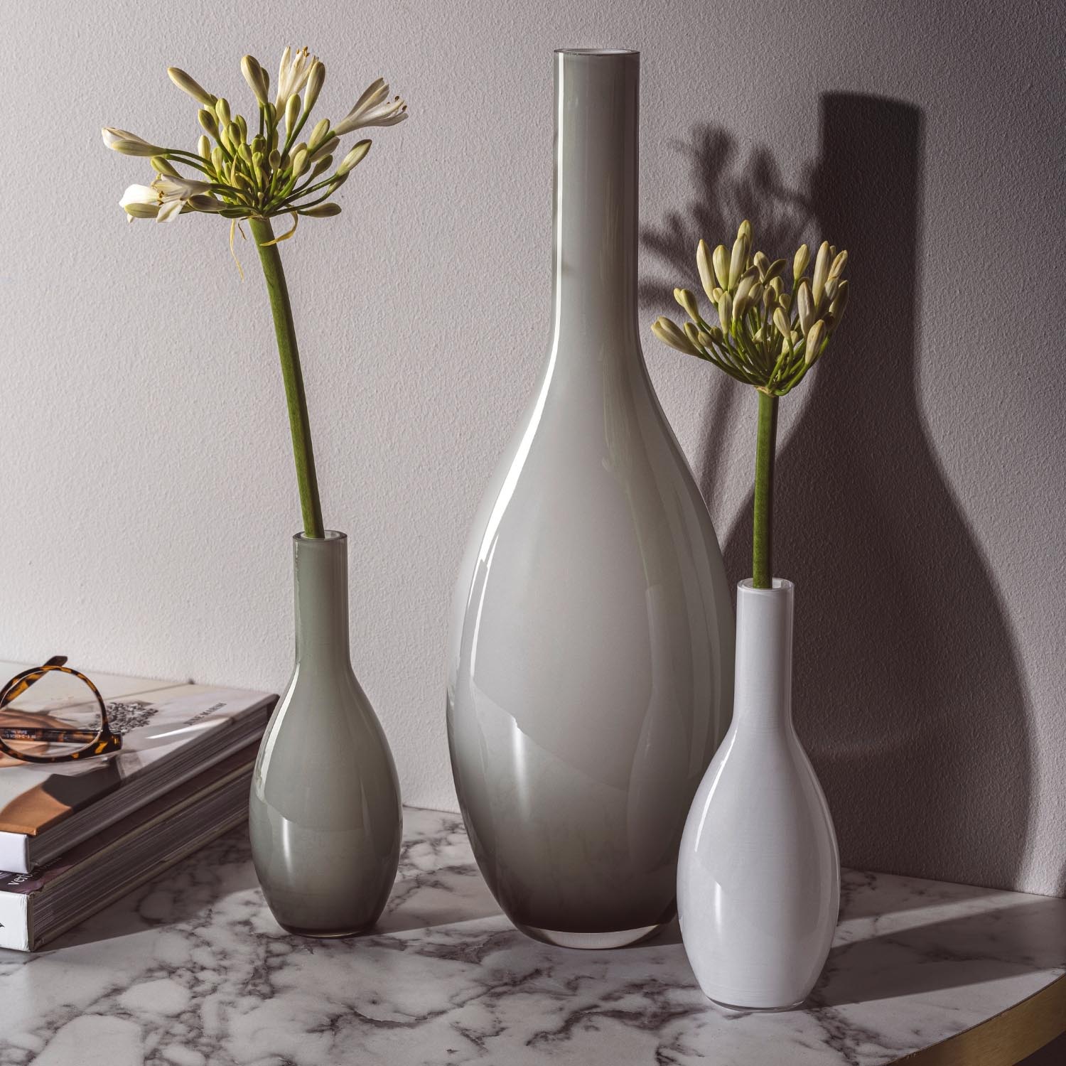 leonardo-beauty-vase-verre-blanc-18-cm-fait-main image 2