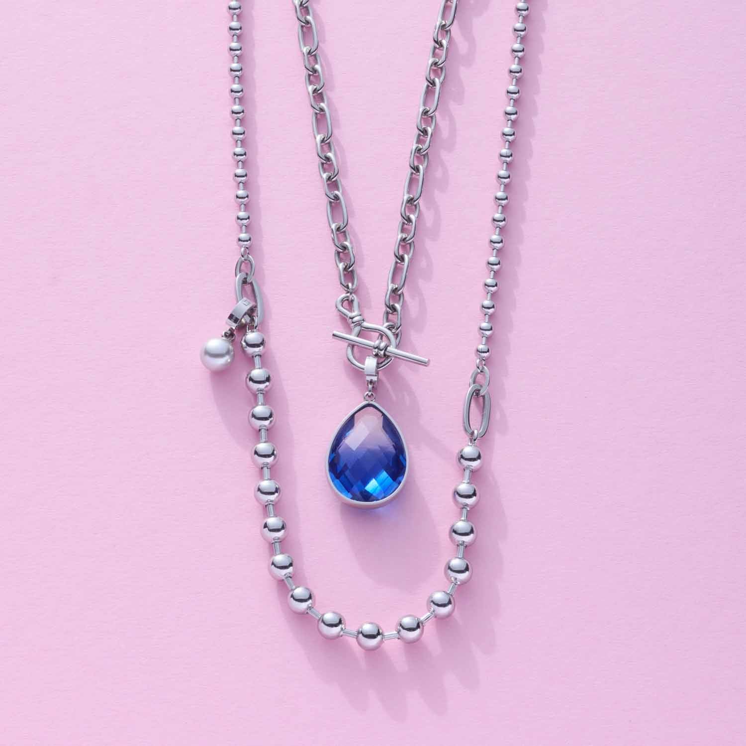 leonardo-dotty-clip-mix-collier-boules-argent-60-cm image 6