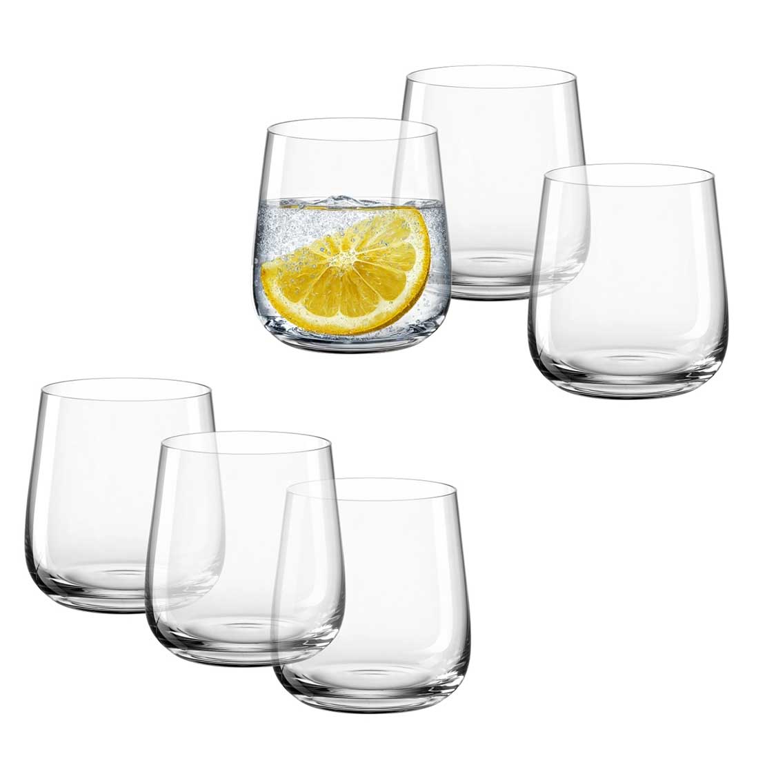 leonardo-brunelli-verre-eau-400-ml-lot-6-transparent image 1