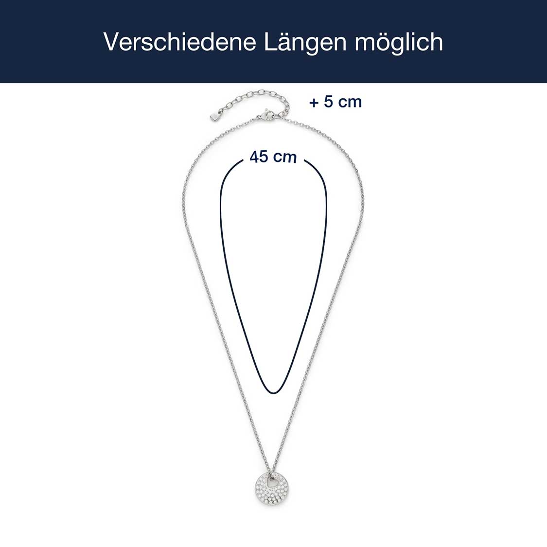 leonardo-sue-amour-collier-argent-45-cm-zirconia image 3