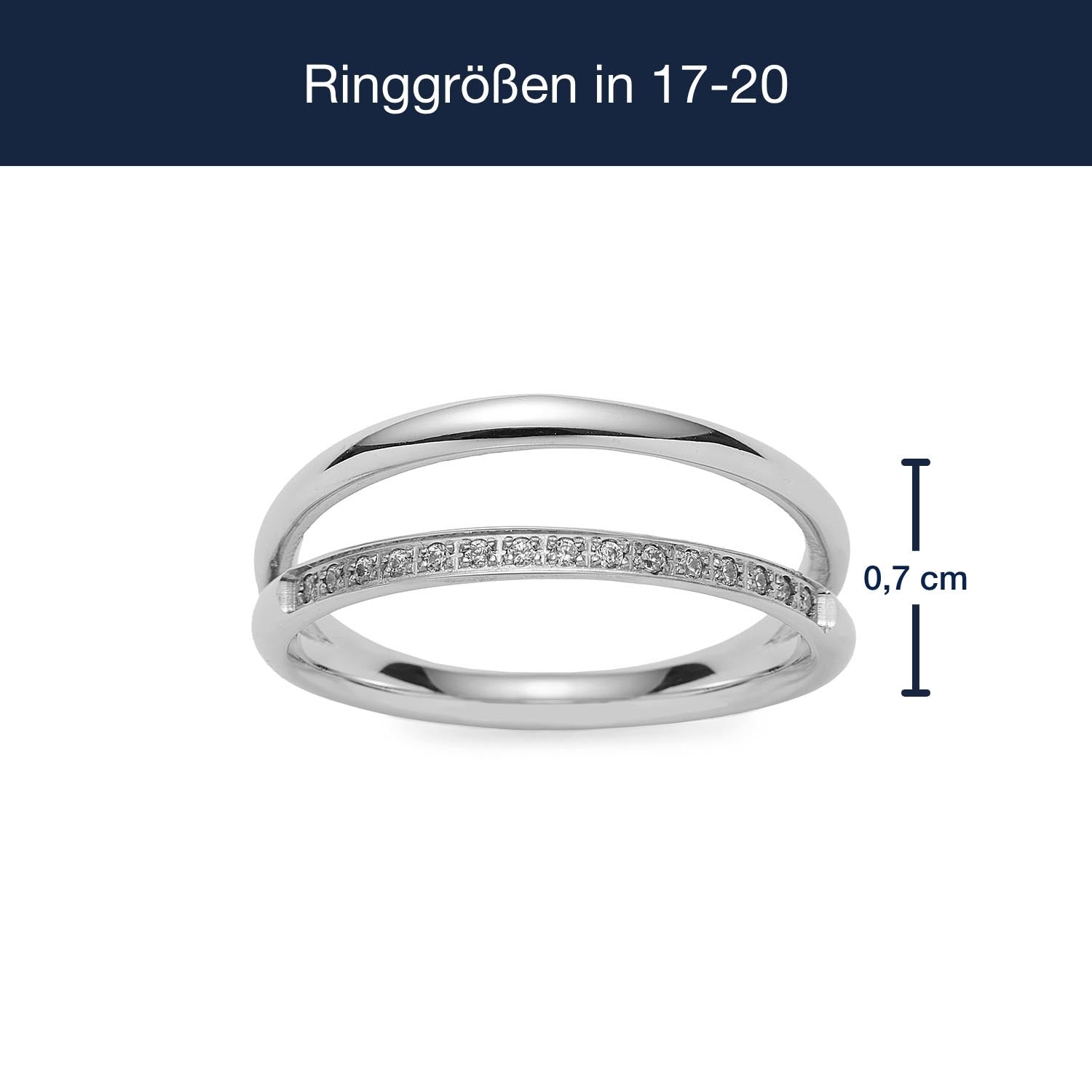 leonardo-tini-18-ciao-bague-double-argent-zirconia image 4