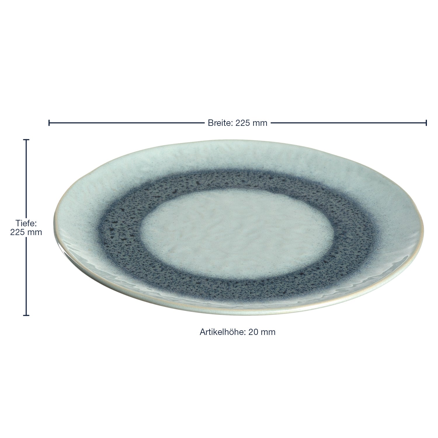 leonardo-matera-assiette-c-ramique-bleue-23-cm-lot-6 image 2