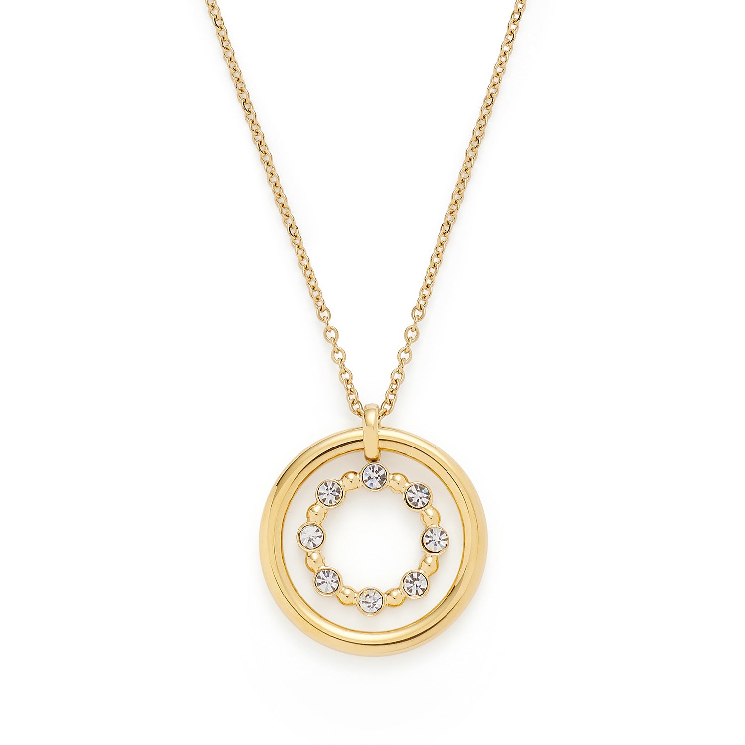 leonardo-bobby-45-cm-collier-pendentif-anneau-dor-pierres image 2