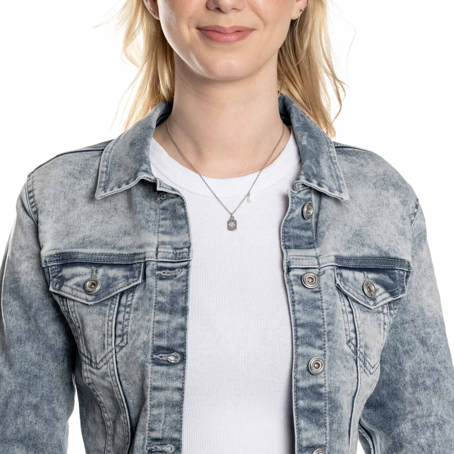 leonardo-amarila-collier-argent-42-cm-acier-pendentif-toile image 3