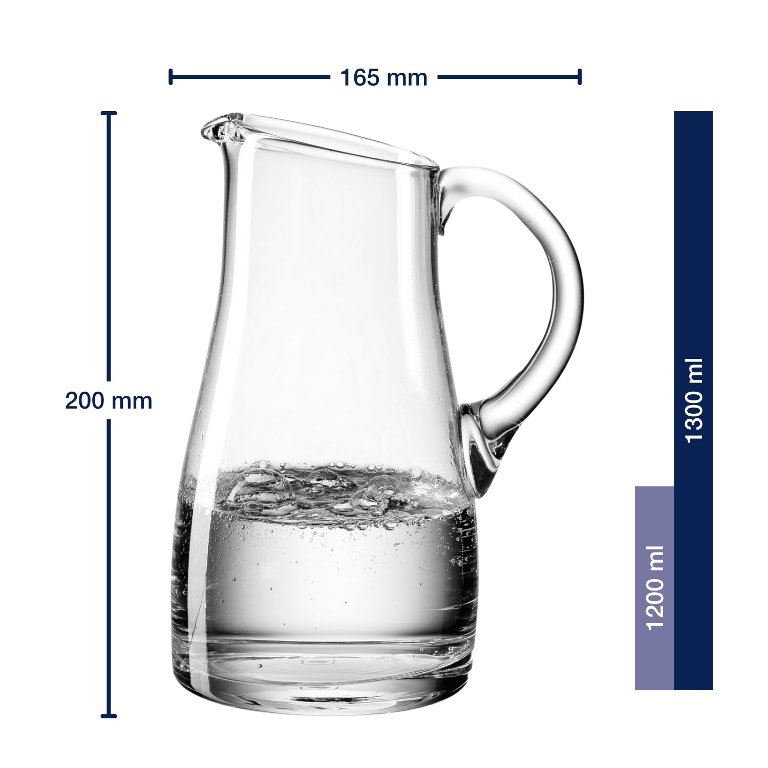 leonardo-liquid-pichet-1-2-l-verre-transparent-fait-main image 2