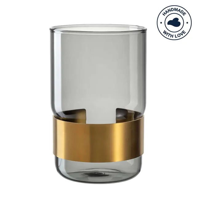leonardo-silenzio-vase-gris-15-cm-verre image 1