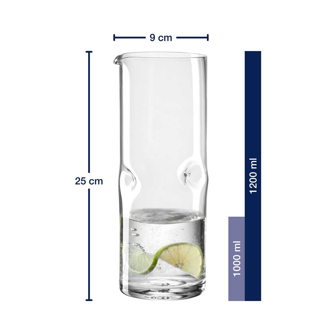 leonardo-vesuvio-carafe-1-l-verre-fait-main image 3