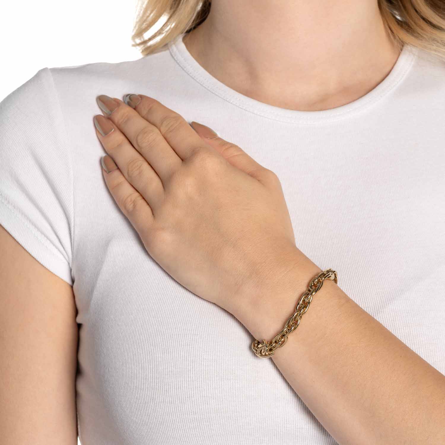 leonardo-sina-bracelet-dor-maillons-ovales image 3