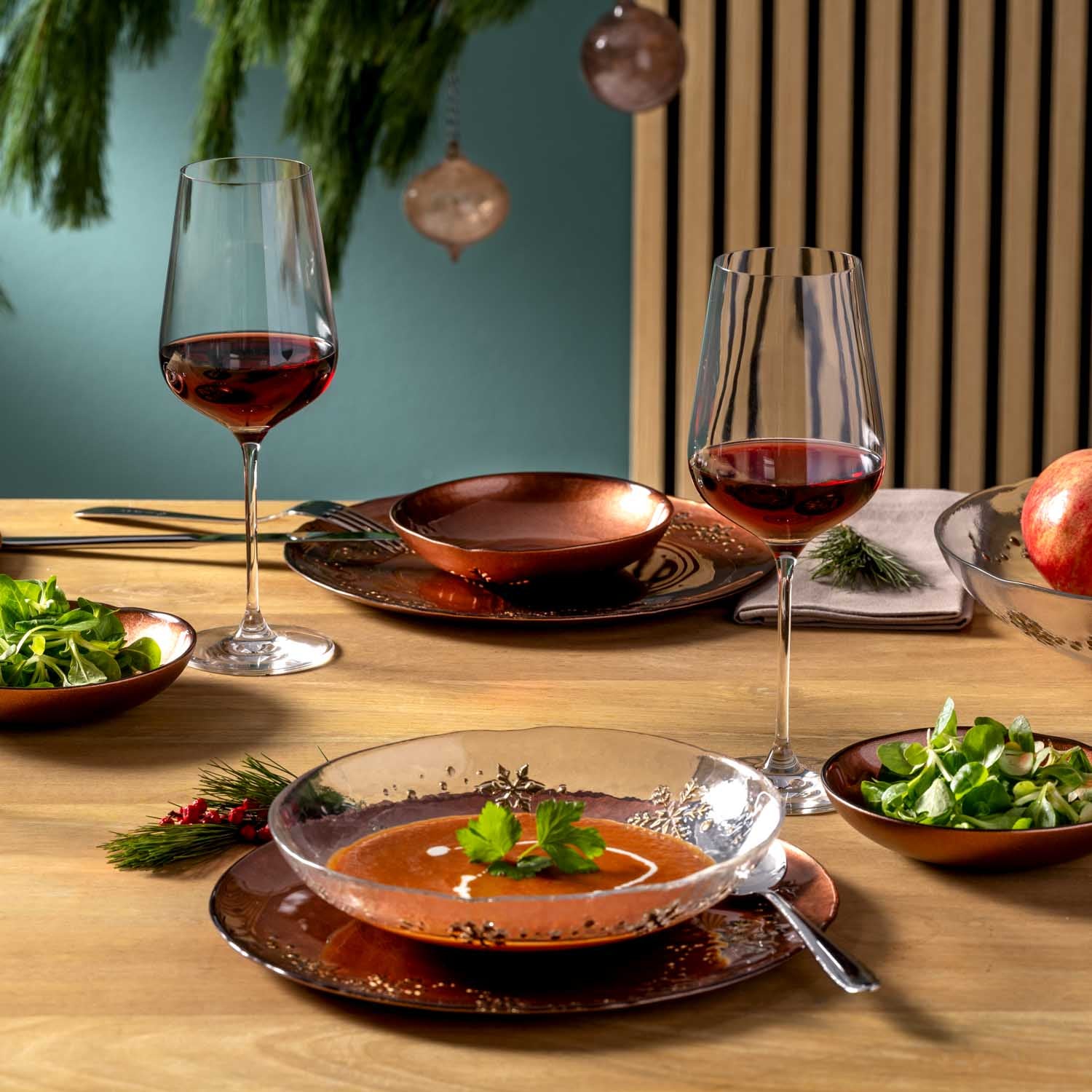 leonardo-autentico-assiette-rouge-27-cm-flocon-or-noel image 6