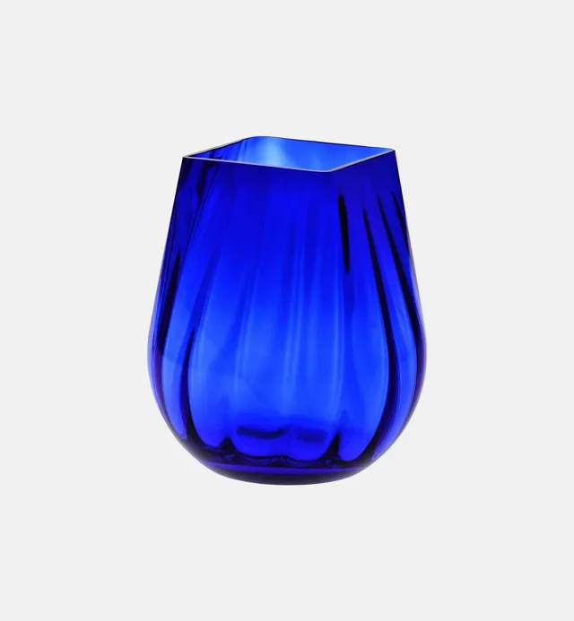 krosno-vases-25-5-cm-vase-en-verre-cobalt-stri-massif image 1