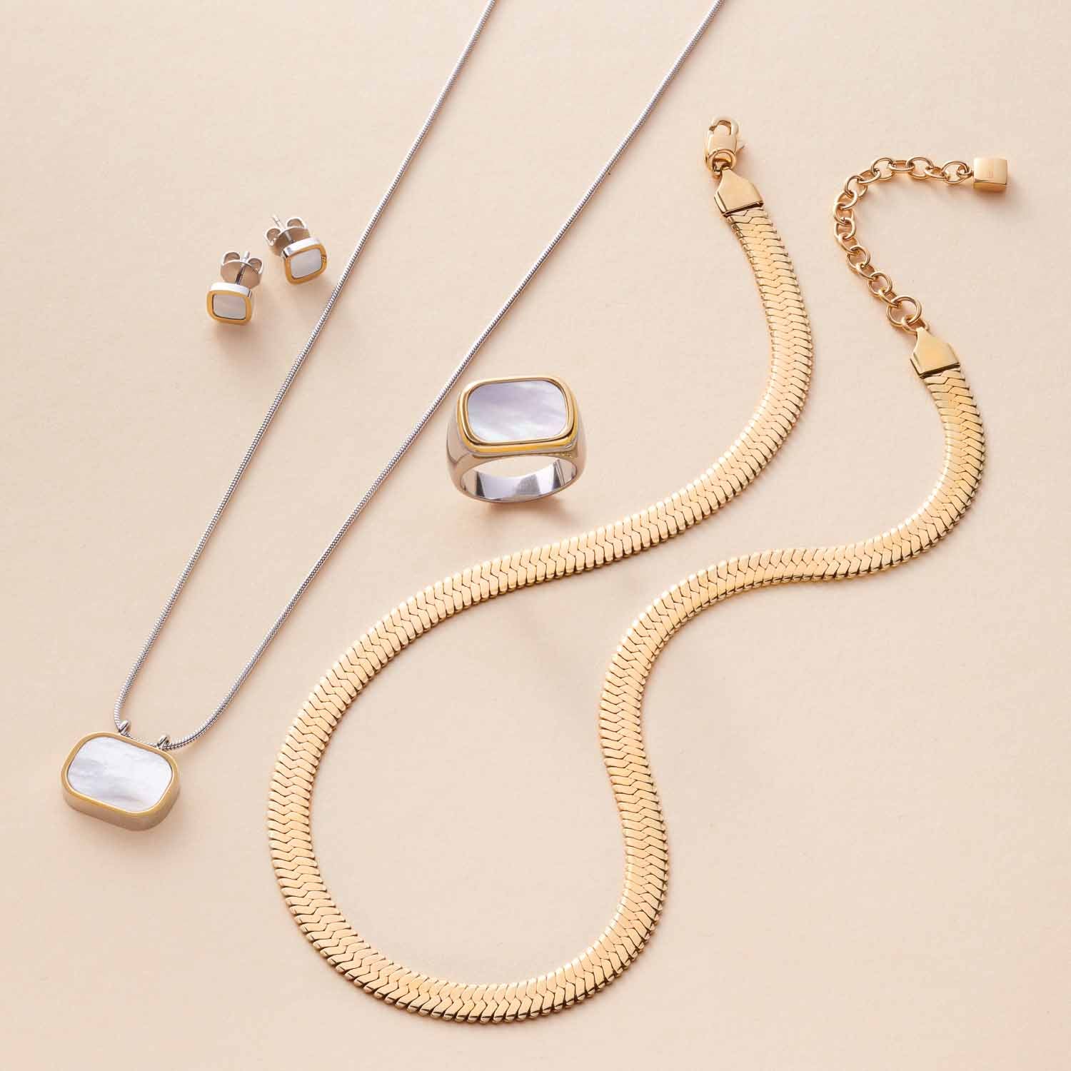 leonardo-pirella-collier-45-cm-nacre-blanche-bicolore image 4