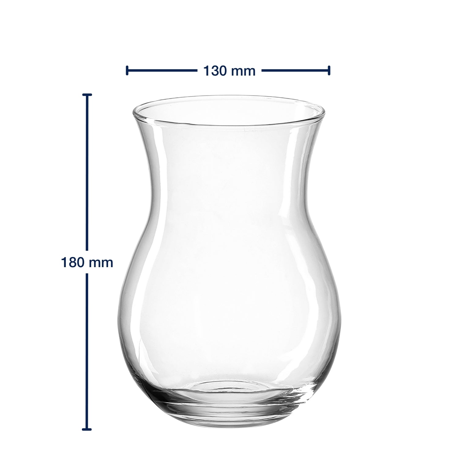 leonardo-casolare-vase-en-verre-transparent-18-cm-fait-main image 3