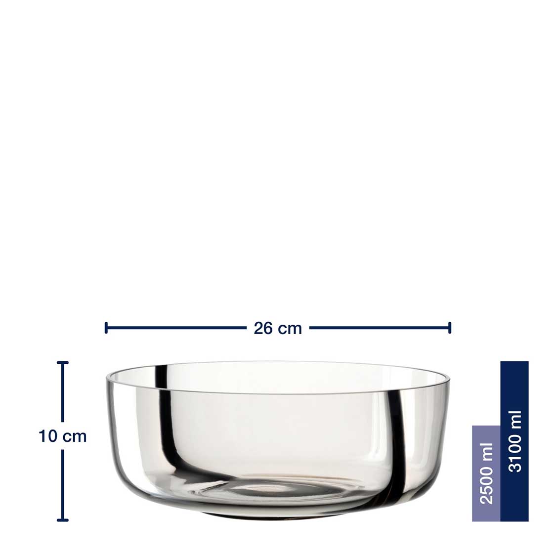 leonardo-alveo-coupe-en-verre-26-cm-taupe image 3