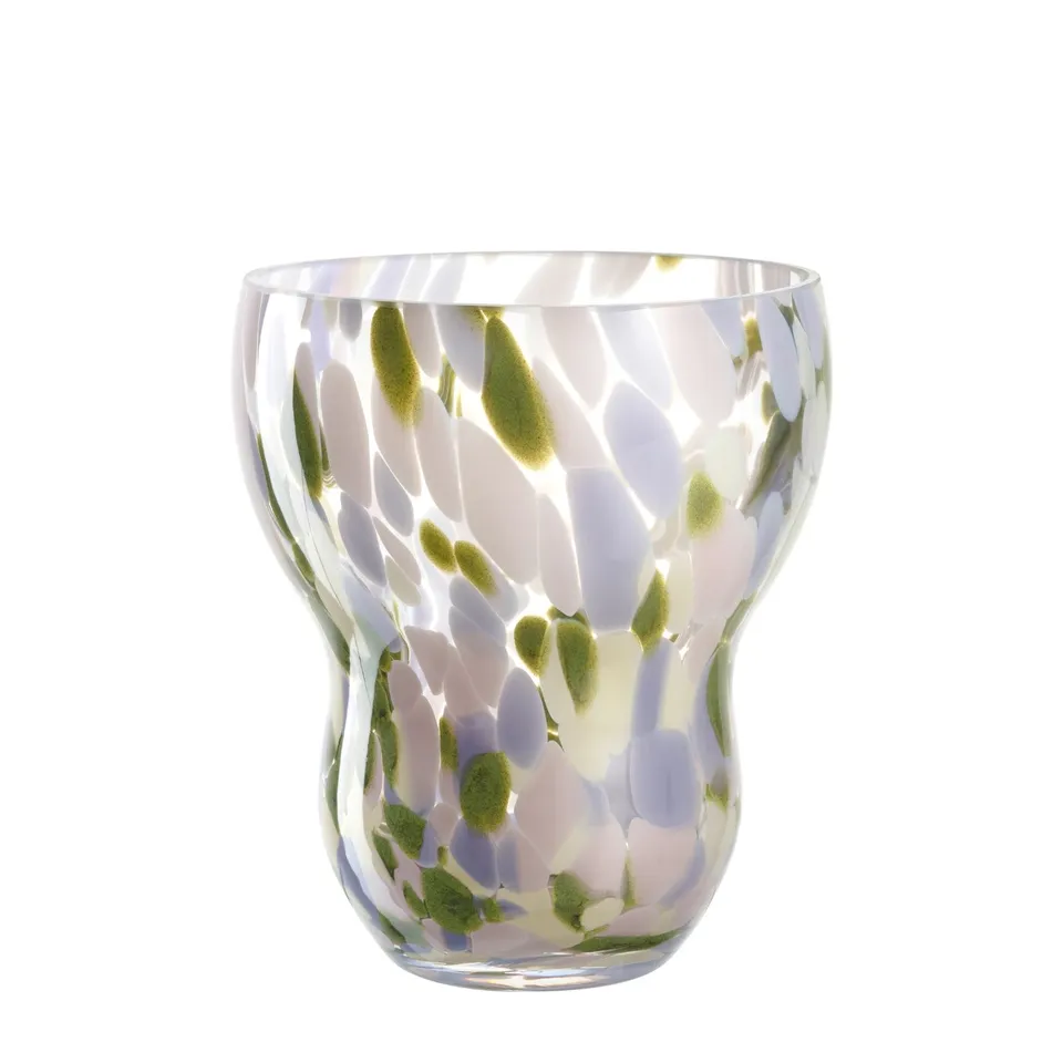 leonardo-vivace-vase-verre-15-cm-multicolore-pois image 1
