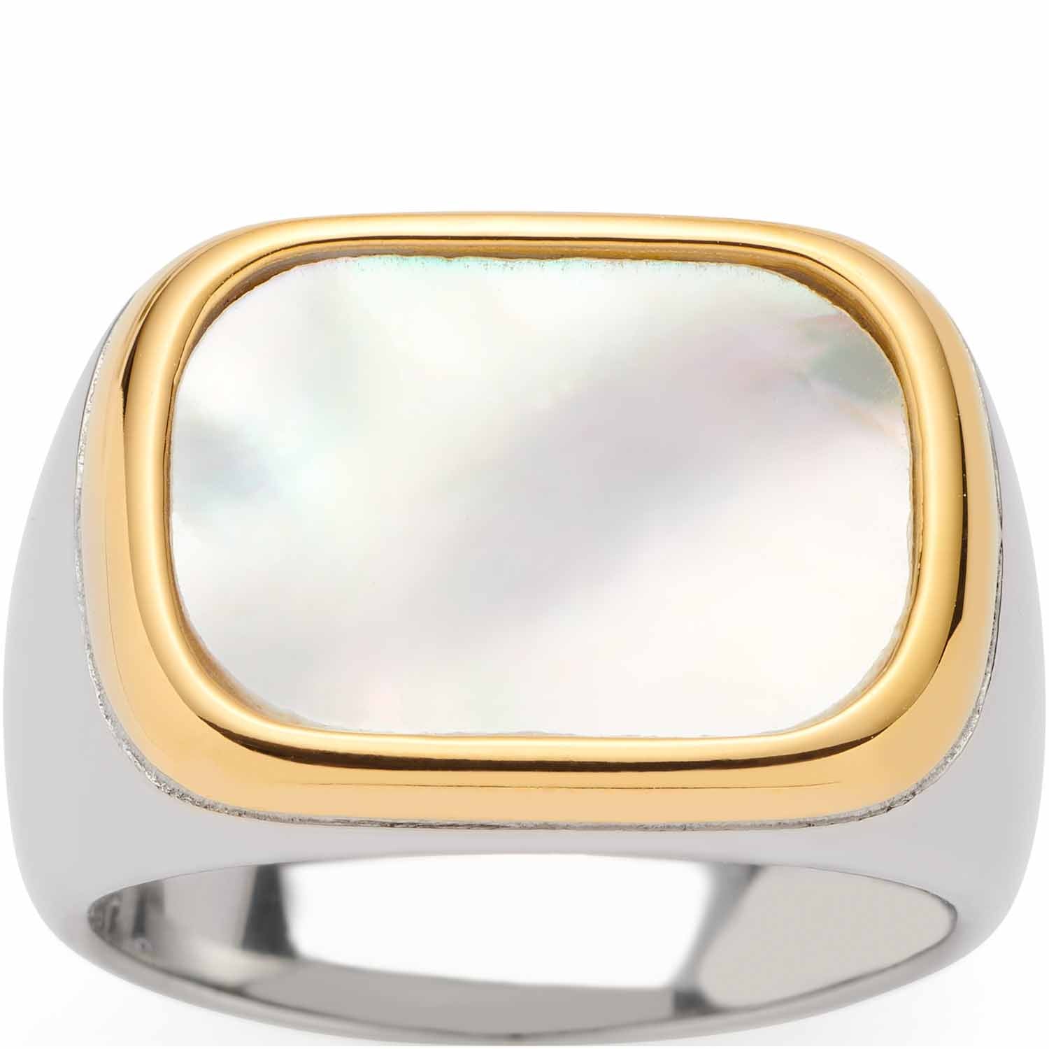 leonardo-pirella-bague-17-nacre-blanche-bicolore image 2