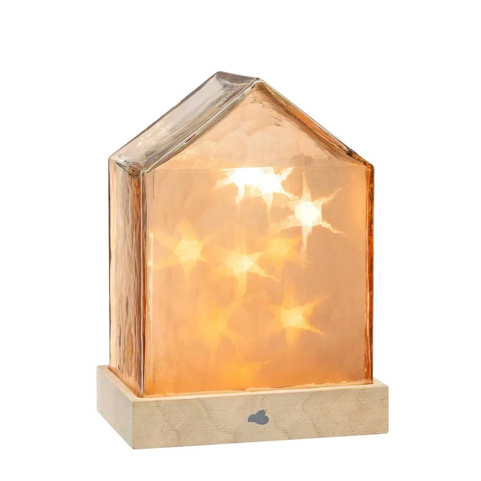 leonardo-magico-maison-lumineuse-led-ambre-18-cm image 1