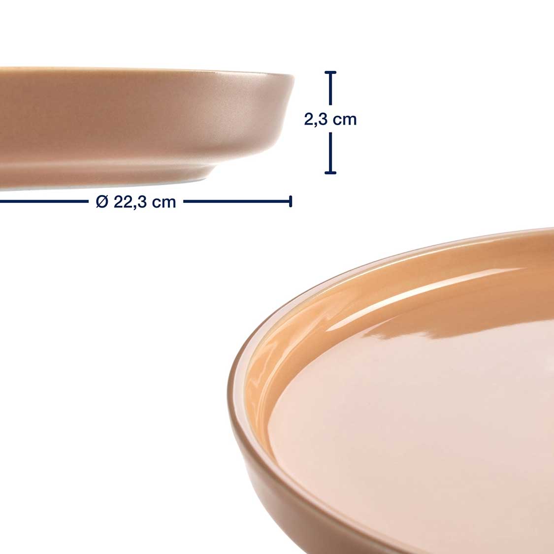 leonardo-roma-assiette-c-ramique-22-cm-abricot-lot-de-6 image 3