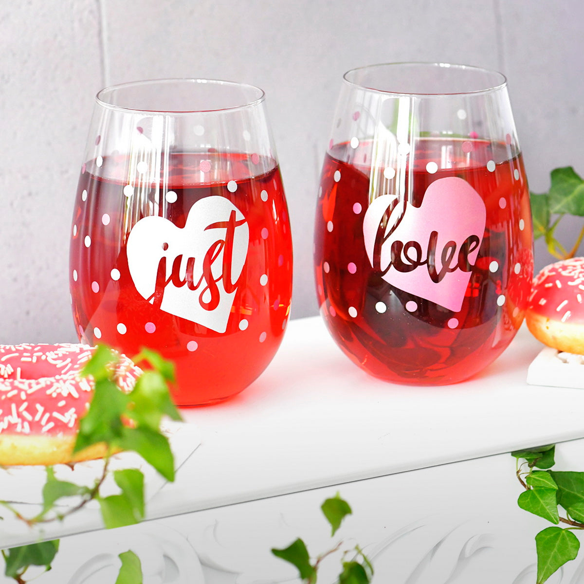 krosno-deco-verre-500-ml-just-love-imprim-rose image 2