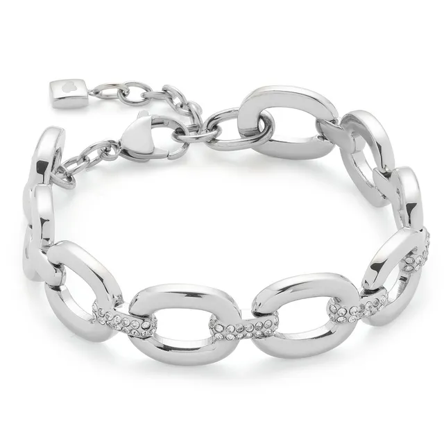 leonardo-belle-bracelet-acier-19-5-cm-pav-zirconia image 1