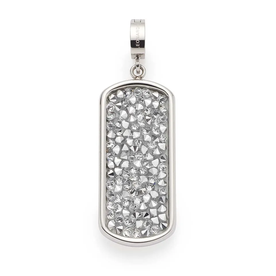 leonardo-clip-mix-edith-pendentif-argent-rectangle-cristal image 1