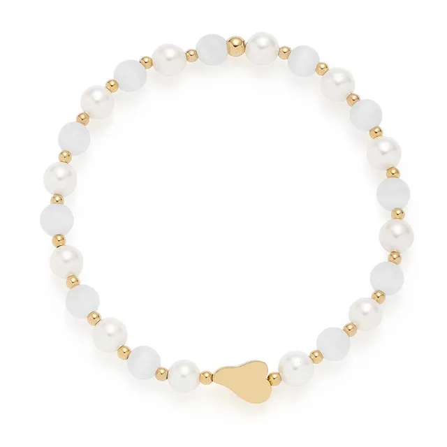 leonardo-selena-bracelet-dor-perles-blanches image 1