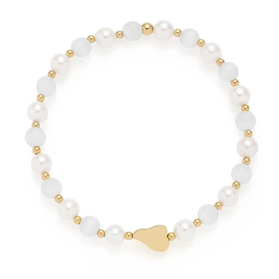 leonardo-selena-bracelet-dor-perles-blanches image 1
