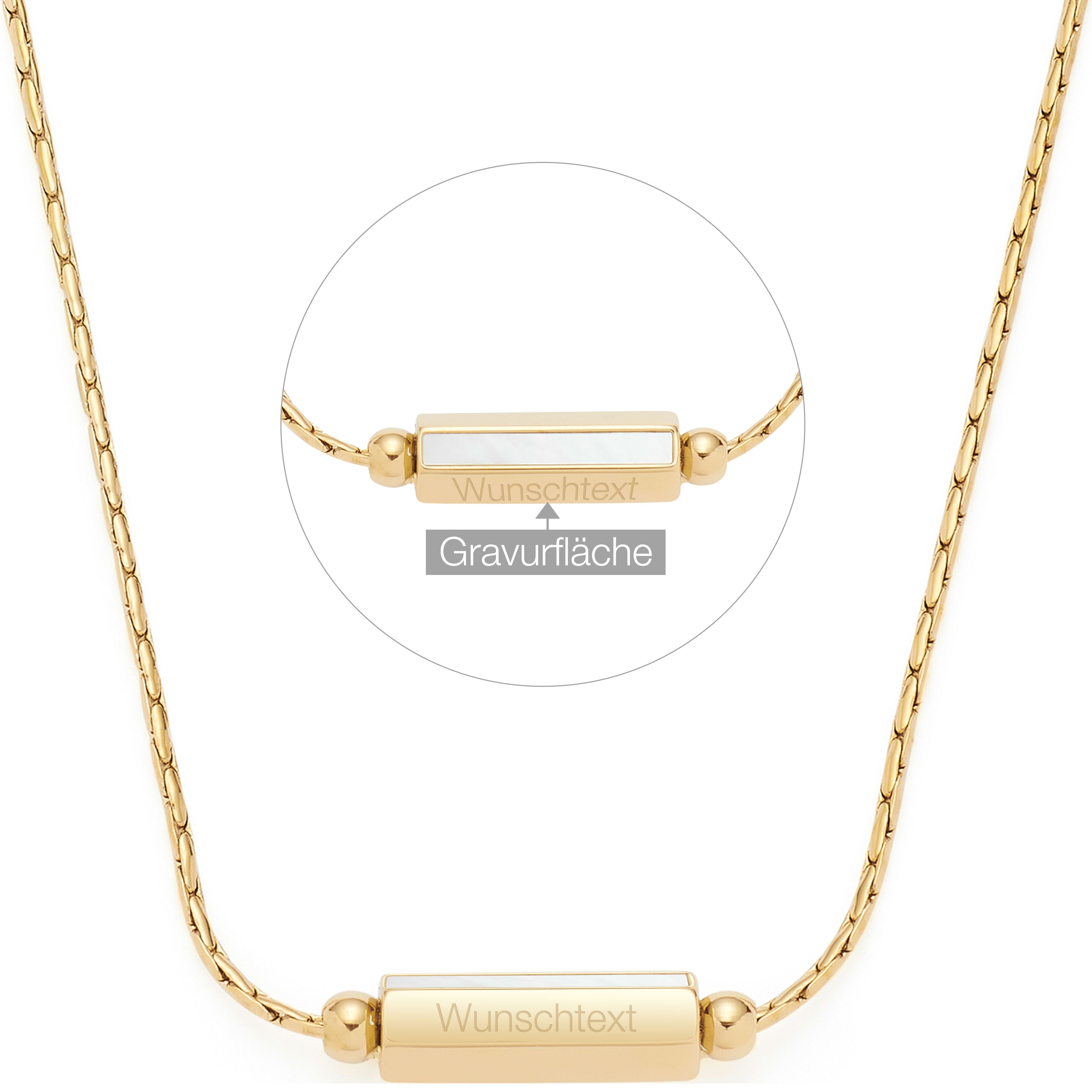 leonardo-pilea-collier-grav-dor-nacre-45-cm image 1