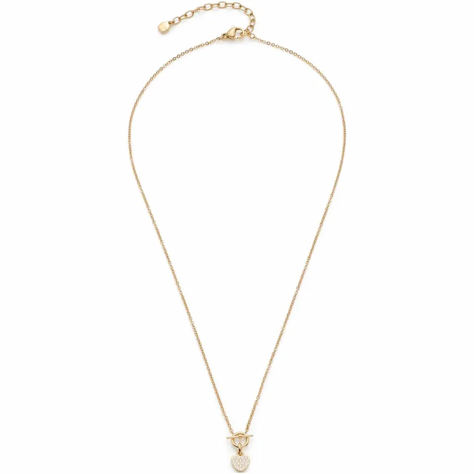 leonardo-noemi-collier-or-42-cm-pendentif-c-ur-zirconia image 1