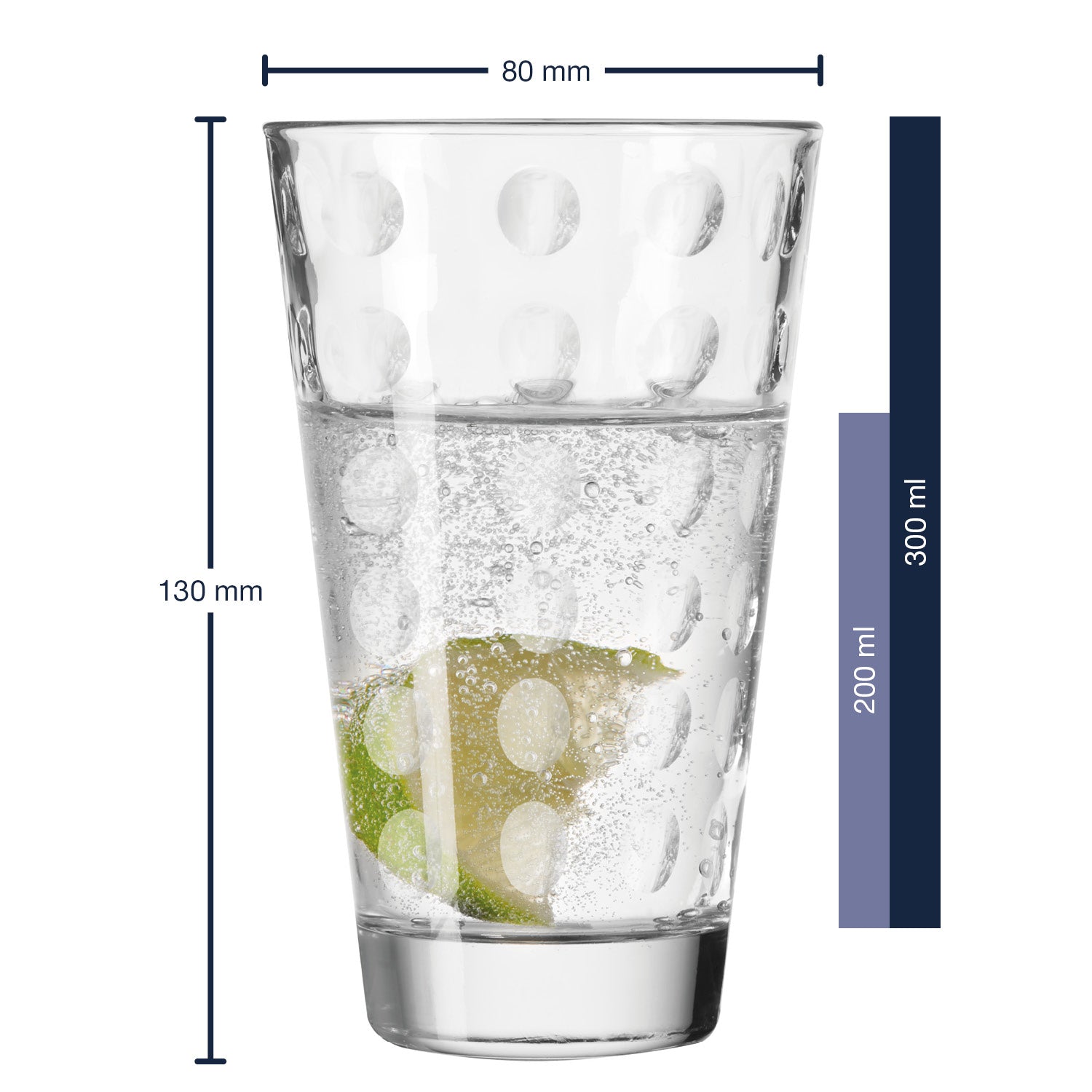 leonardo-optic-300-ml-verre-eau-lot-de-6-relief image 2