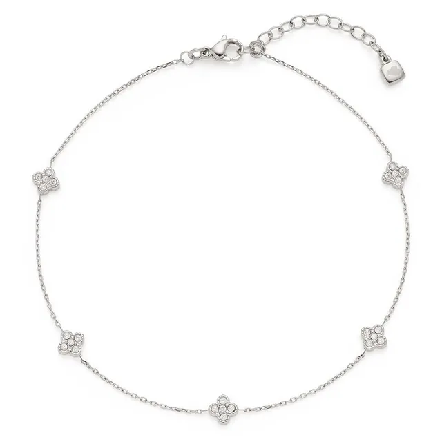 leonardo-lisette-cha-ne-de-cheville-argent-e-fleurs-zirconia image 1