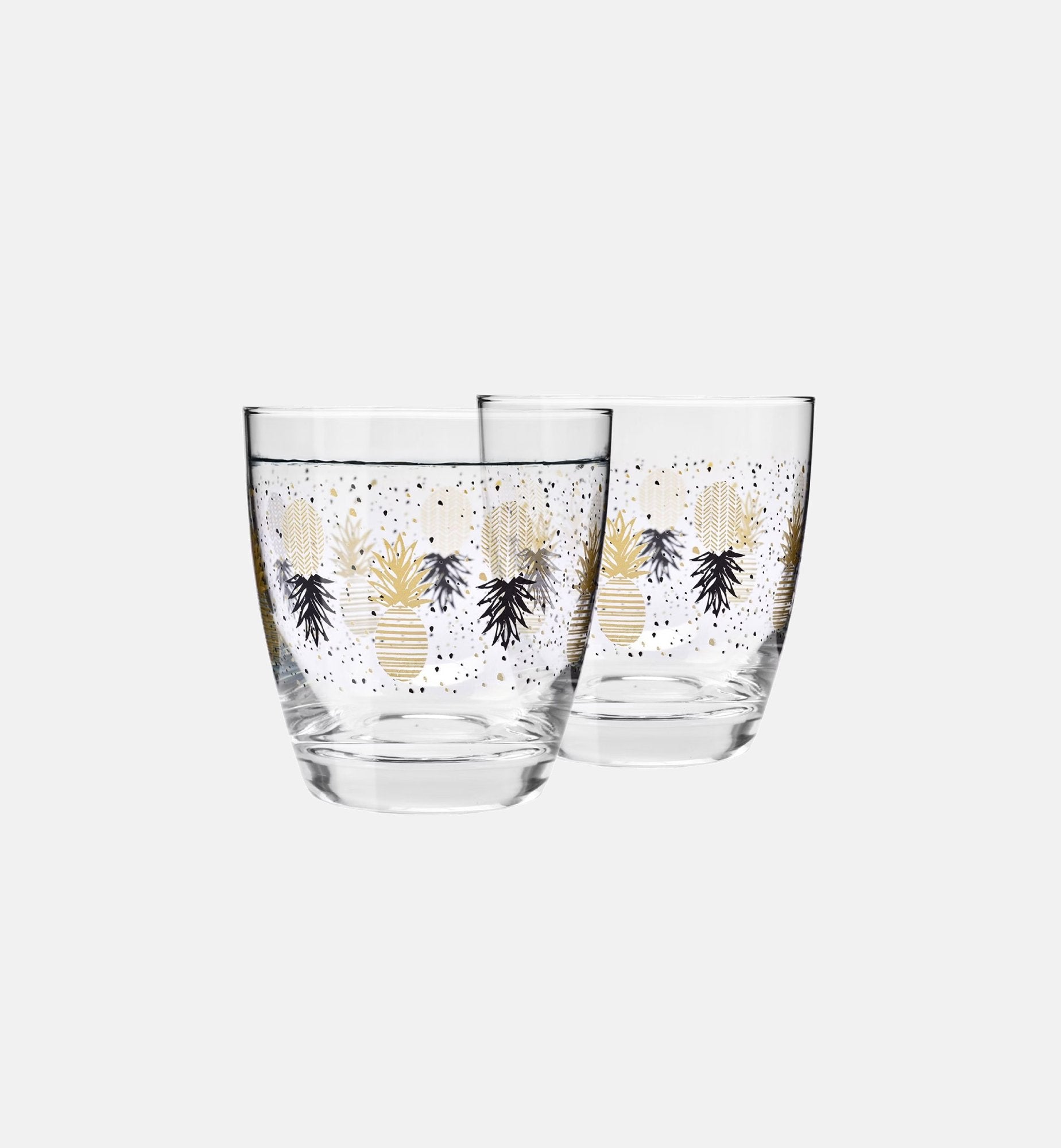 krosno-ananas-verre-d-cor-370-ml-noir-dor image 2