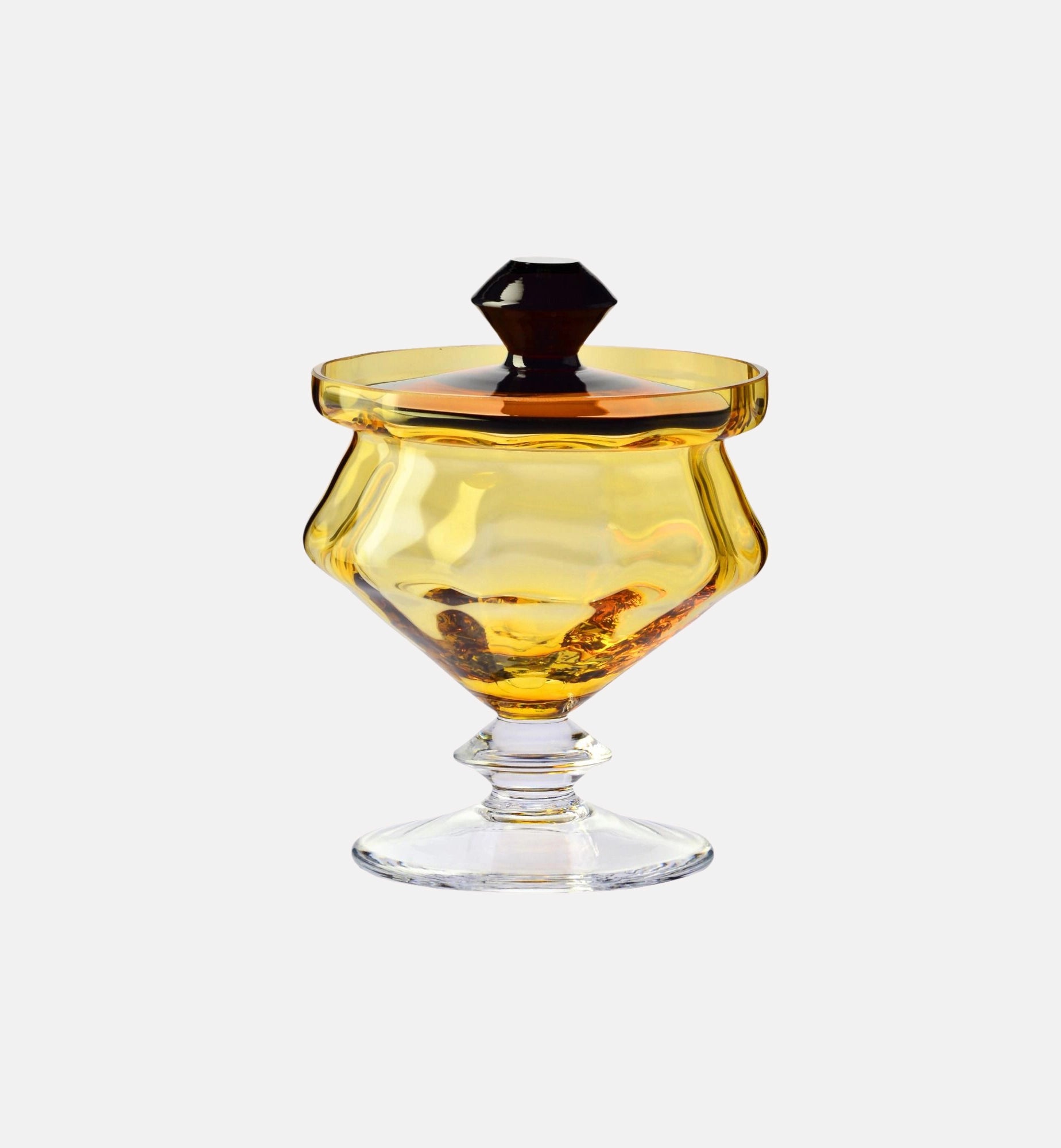 krosno-heritage-sucrier-cristal-17-cm-couleur-ambre image 1