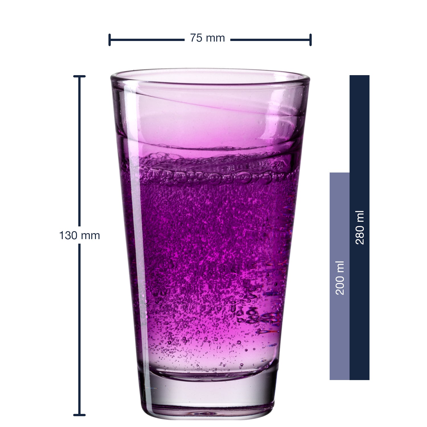 leonardo-vario-struttura-verre-violet-280-ml-lot-de-6 image 2