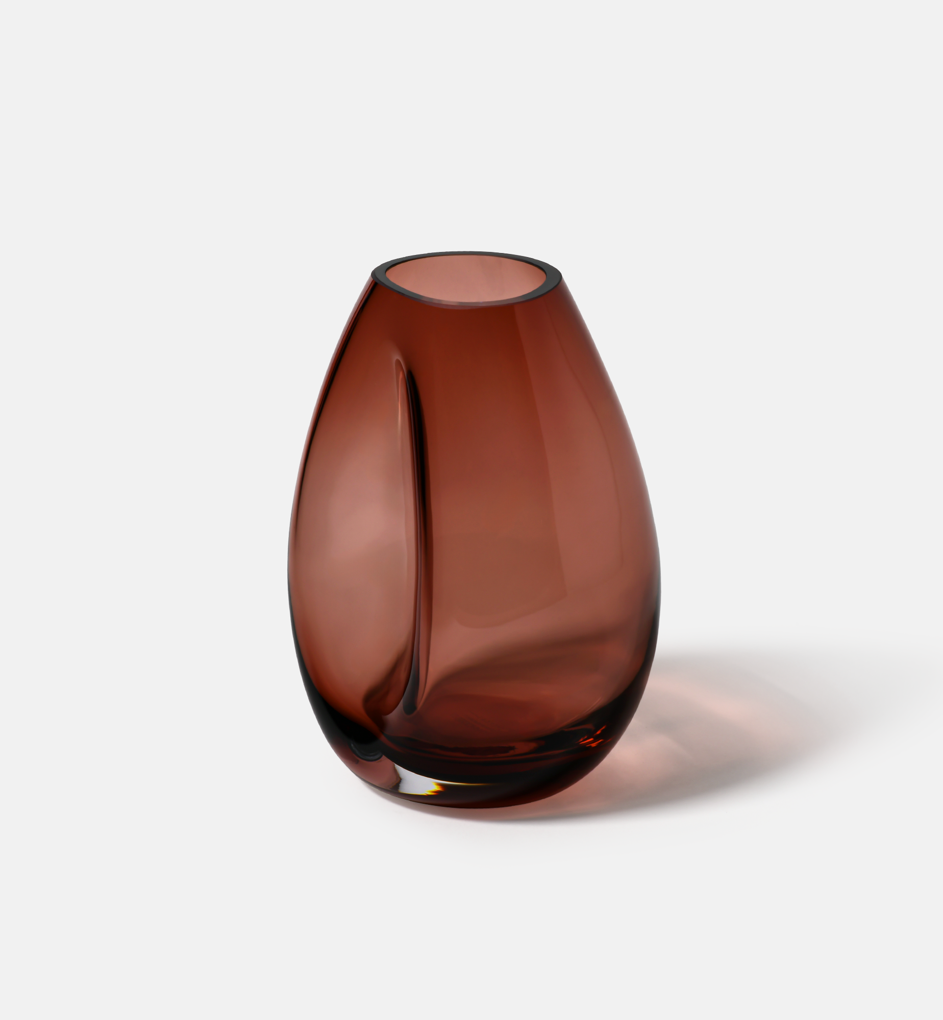 krosno-flow-vase-cristal-20-cm-bordeaux image 2