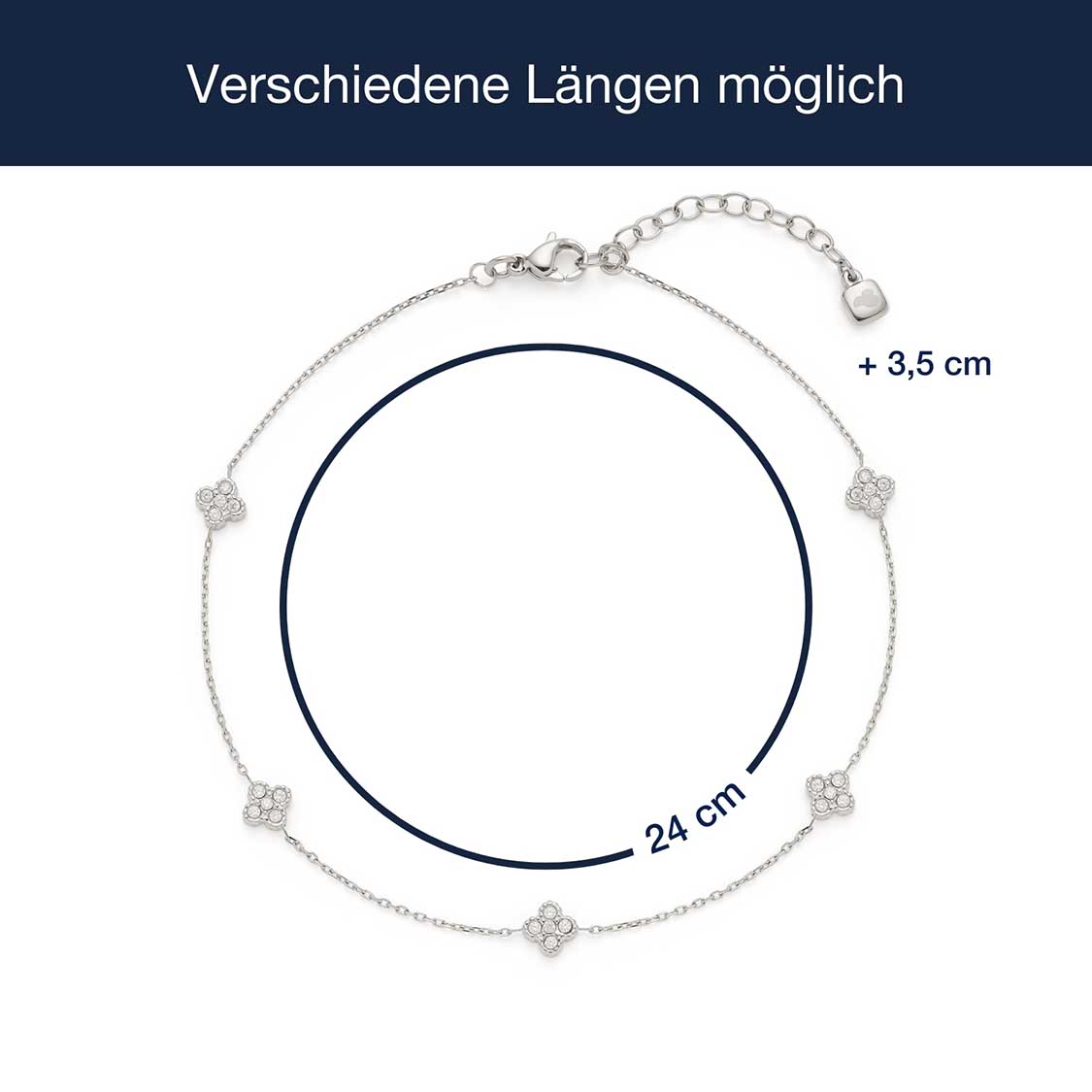 leonardo-lisette-cha-ne-de-cheville-argent-e-fleurs-zirconia image 3