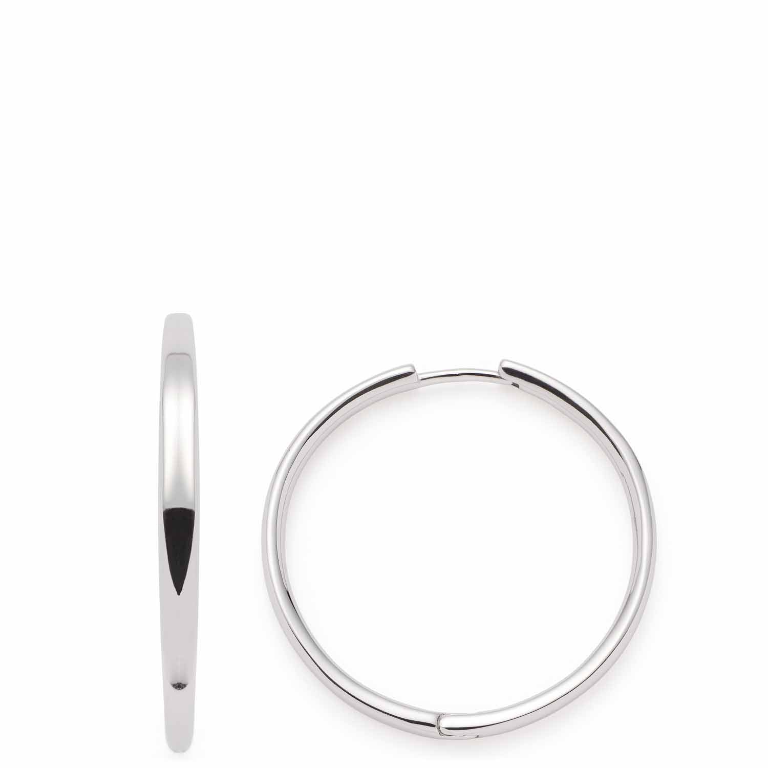 leonardo-bravo-cr-oles-boucles-d-oreilles-argent-brillant image 1