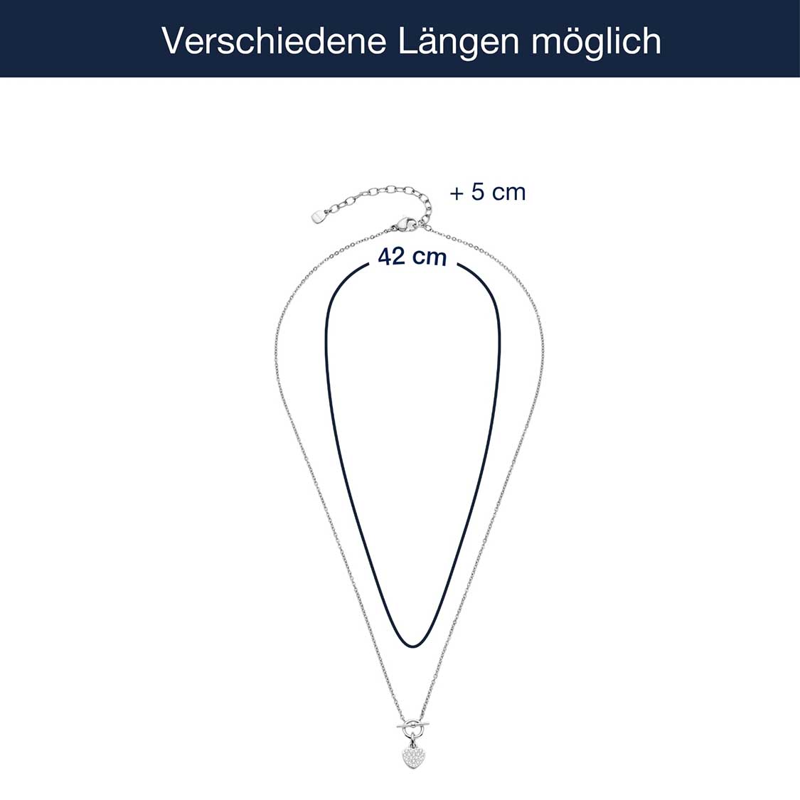 leonardo-noemi-42-cm-collier-coeur-zirconia image 5