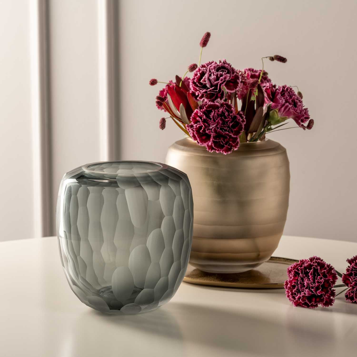 leonardo-bellagio-vase-18-cm-beige-verre-teint image 5
