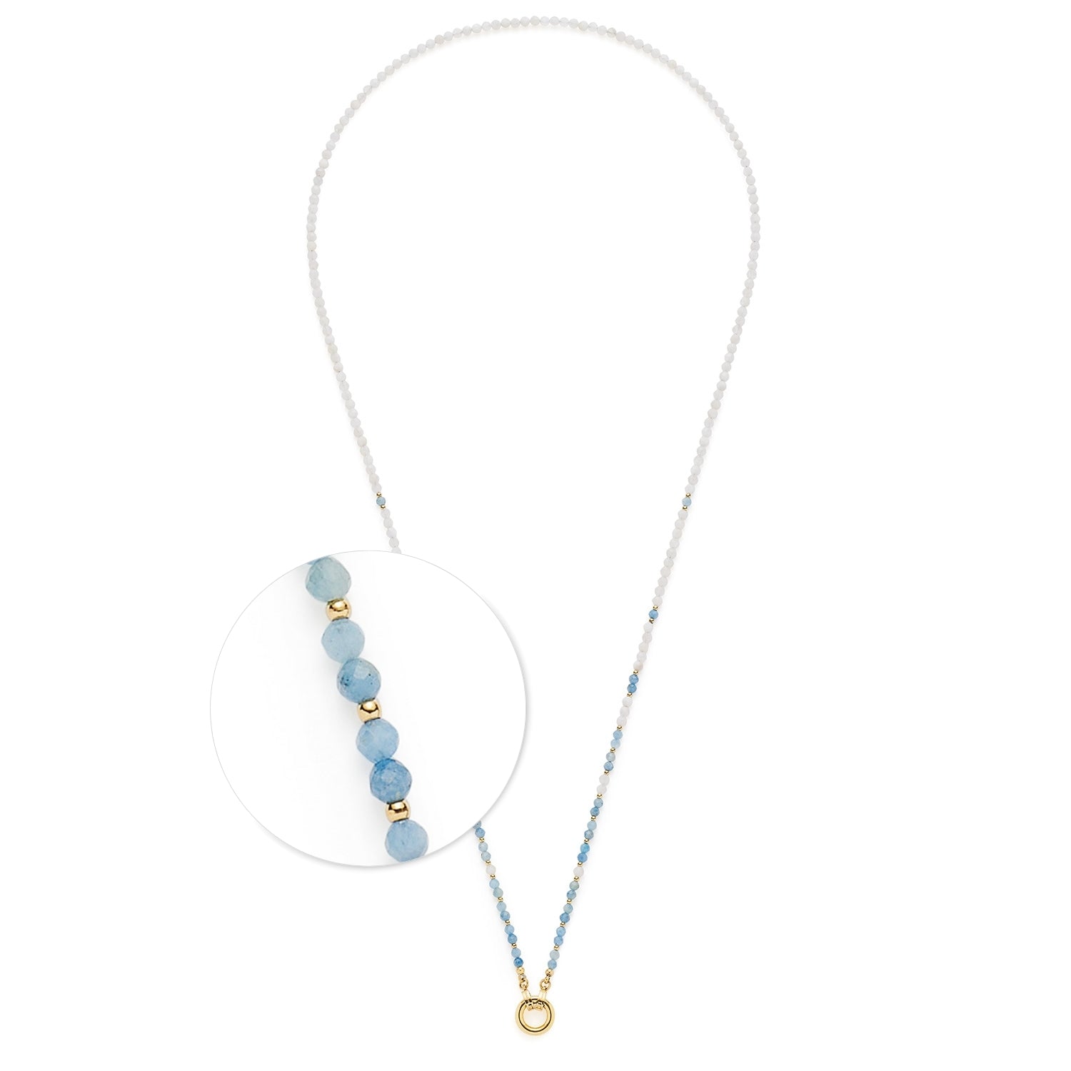 leonardo-bisca-collier-80-cm-dor-clip-mix-pierres-bleues image 1