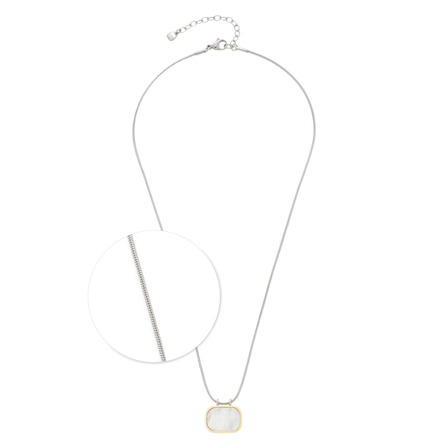 leonardo-pirella-collier-45-cm-nacre-blanche-bicolore image 1