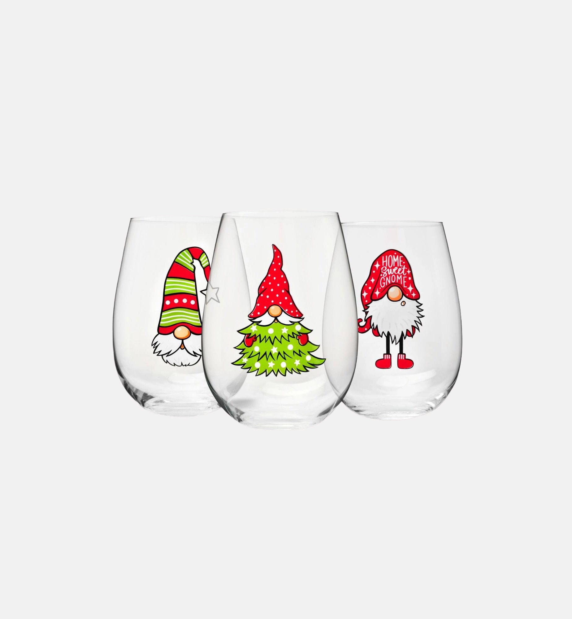 krosno-glass-god-jul-verre-eau-500-ml-lot-3-gnome-no-l image 1