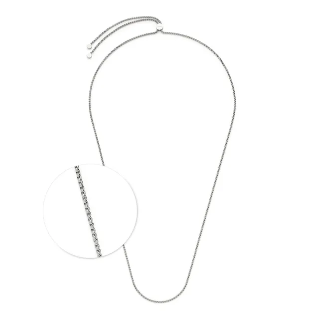 leonardo-liv-collier-argent-90-cm-clip-mix-acier image 1