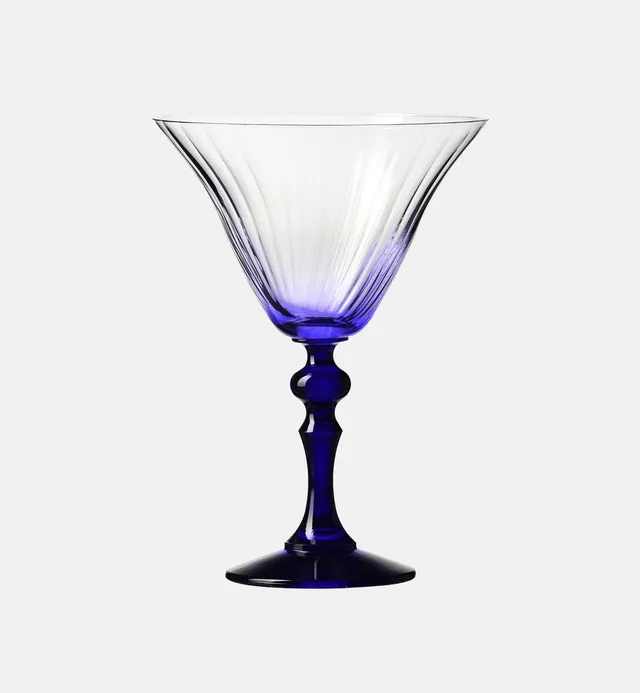 krosno-bubble-verre-martini-cristal-170-ml-pied-bleu image 1