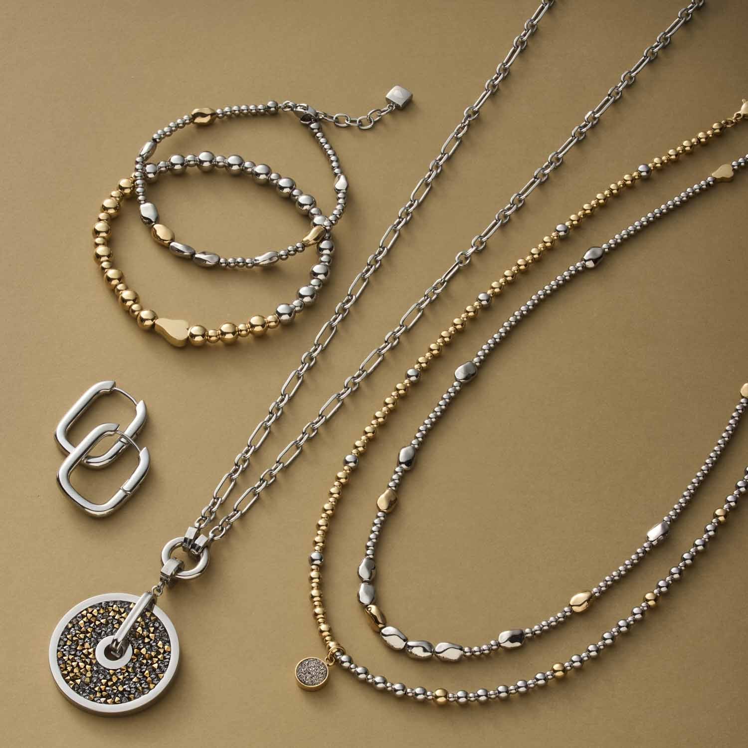 leonardo-veja-bracelet-bicolore-argent-dor-boules image 6